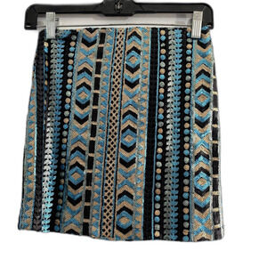 Francesca's Birdcage Label Allover Sequin Mini Skirt Bodycon Party Size‎ Small